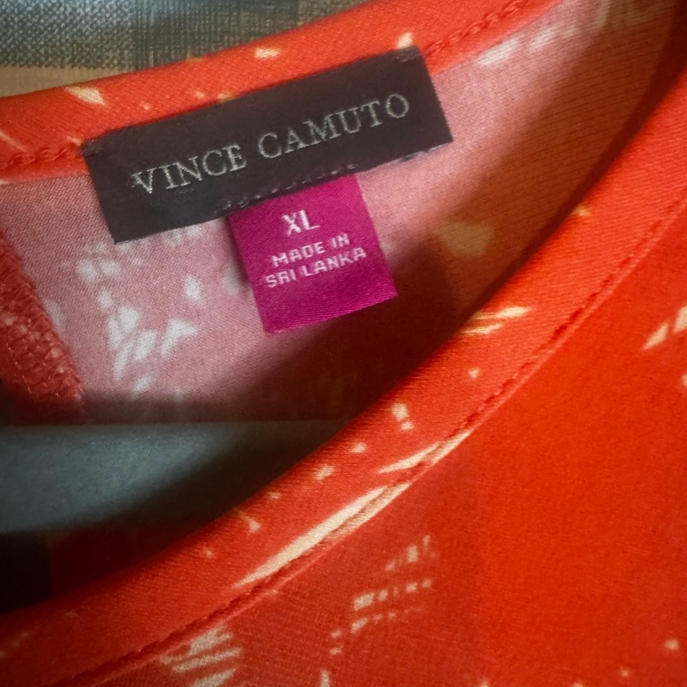 Vince Camuto Orange and Cream Dress - Picture 4 of 4
